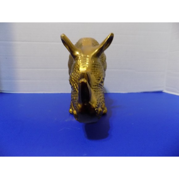 NEW Cast Iron  Rhino Rhinoceros Figurine Statue Made In India - Picture 2 of 6